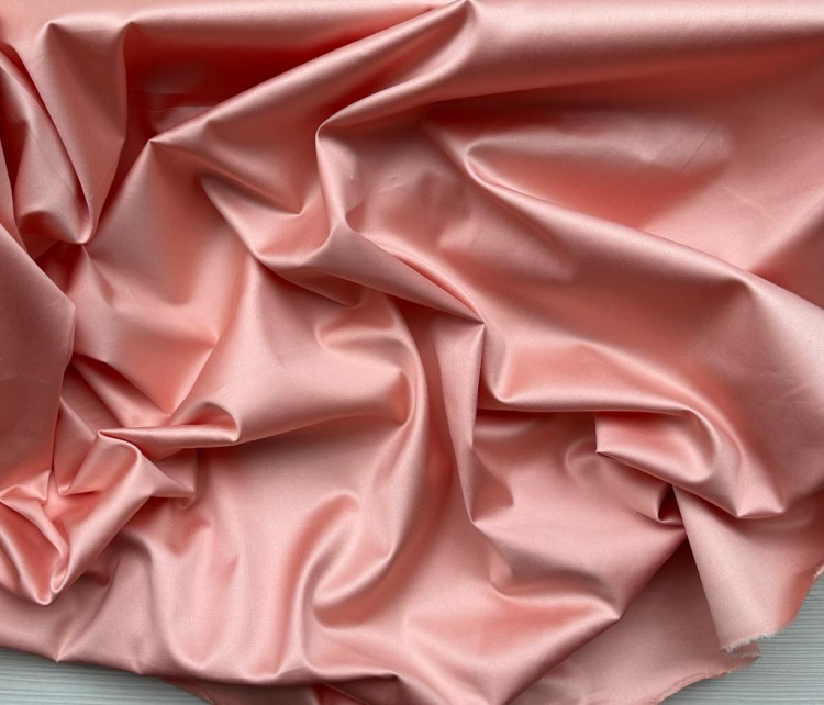 Ткань сатин в рулоне SJYH006 Coral Pink