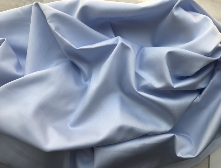 Ткань сатин в рулоне BGS081(бледно- голубой), (КНР, Хлопок 100%, пл. 130 гр/м²)